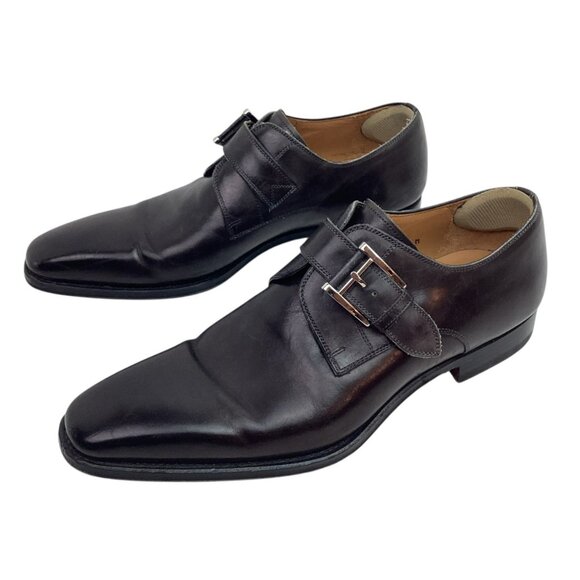 Magnanni Marco ll Mens 8M Leather Monk Strap Dress Shoes Black Made in Spain main image 9